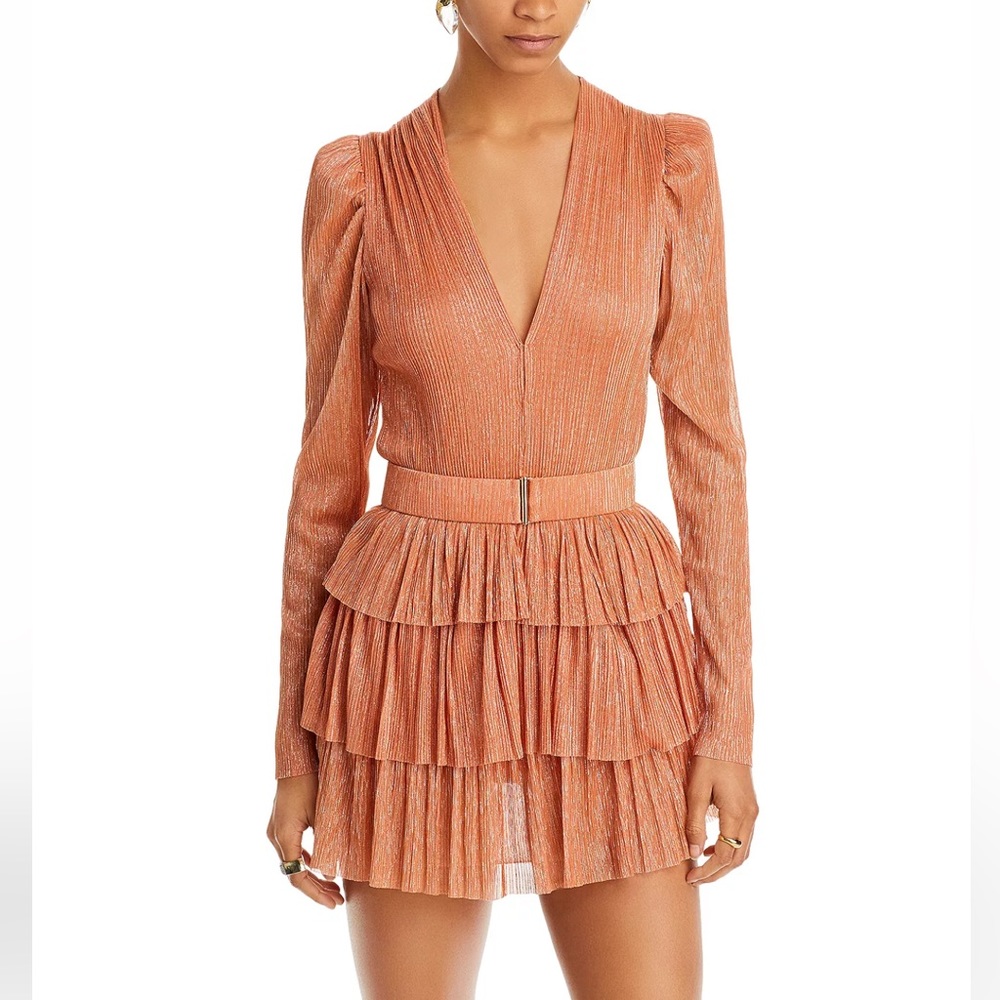 Sabina Musayev Carry Pleated Mini Dress size Small
